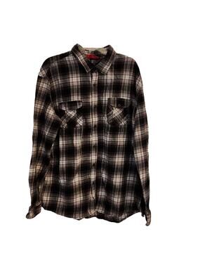 Denim House Men's Plaid Buttondown Shirt, XXL